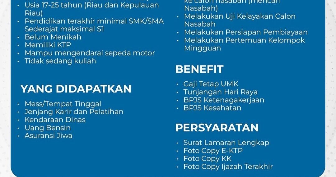 Lowongan Kerja PNM Grup Posisi Account Officer, Berikut Persyaratannya!