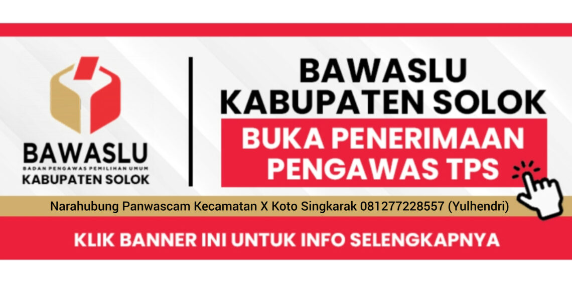 Bawaslu Kabupaten Solok Buka Penerimaan Pengawas TPS, Berikut Persyaratannya!