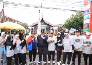 Hadiri Senam Sehat oleh KPU, Zul Elfian Harapkan Pemilu Damai Dapat Tercipta