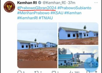 Viral, Akun X Kemhan Posting Cuitan #PrabowoGibran2024