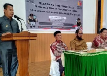 Sebanyak 236 Pengawas TPS Kota Solok Dilantik