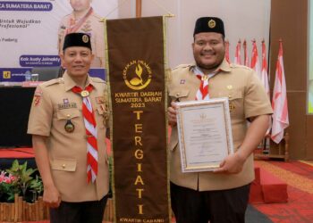 Kwartir Kabupaten Pasaman Sabet Penghargaan Kwartir Cabang Tergiat 1 di Tingkat Provinsi