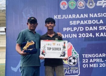 Peringkat 4, PPLP Sumbar Tempatkan Dewa Erlangga Sapalas Top Skor Kejurnas Sepakbola se-Indonesia 2024