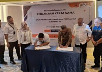 PT Semen Padang Kembali Tanda Tangani PKS dengan BP2P Sumatera III