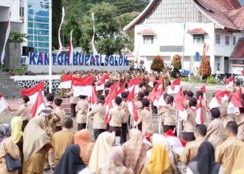 Jelang HUT RI, Pemkab Solok Galakkan Bagi-bagi Bendera