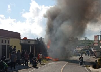 Kebakaran Pertamini di Simpang Tanjuang Nan Ampek, Kerugian Mencapai Puluhan Juta