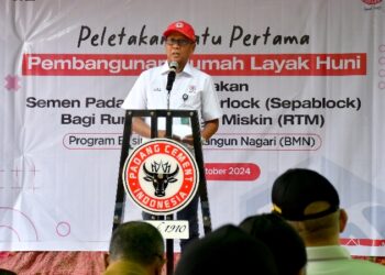 Gunakan Sepablock, PT Semen Padang Bangun 12 Rumah Layak Huni untuk Warga Kurang Mampu