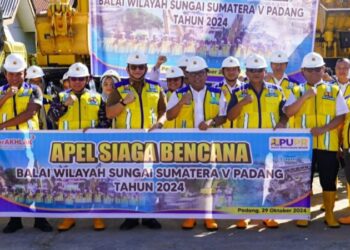 Antisipasi Curah Hujan Tinggi Medio Oktober-Desember 2024, Pemko Padang dan BWS Sumatera V Gelar Apel Siaga Bencana