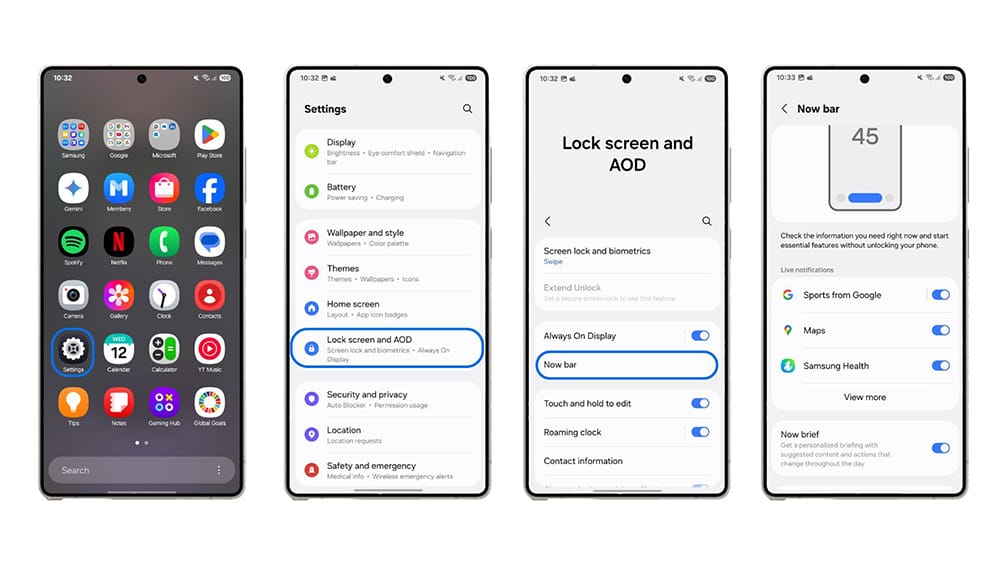Akses 8 Aplikasi Ini Makin Mudah dengan Now Bar di Galaxy S25 Series