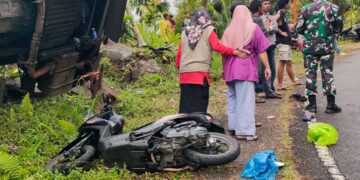 Setelah Bus Pariwisata Terguling, Kecelakan Sedan vs Motor Terjadi di Lokasi yang Sama
