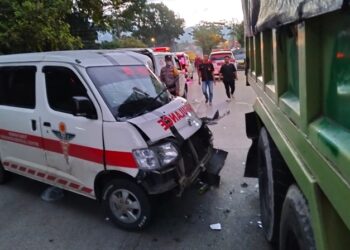 Kecelakaan Ambulans di Lubuk Kilangan, Satu Orang Luka-luka