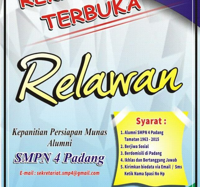 wakaf sertifikat Buka infoSumbar SMPN Alumni Rekrutmen   4 Relawan Munas